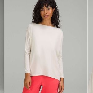Lululemon Back in Action Long Sleeve Shirt in Natural Ivory sz 6